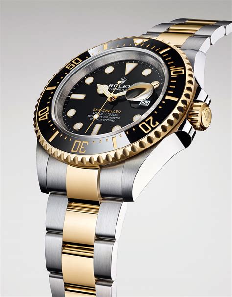 rolex sea dweller gold silver|rolex sea dweller bezel.